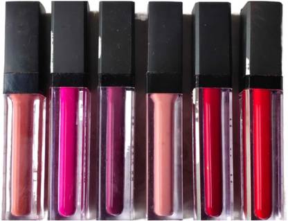 Yuvami's Set of 6 Long Lasting Liquid Lipsticks Matte Finish