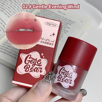 DAIMANPU Gege Bear Art Velvet Mist Matte Lip Mud Long Last Korean Style Cute Lip Gloss