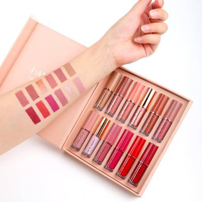 MR. HUDA Handaiyan Lipstick Set Of 12 Book Style Velvet Liquid Matte Lipstick Waterproof