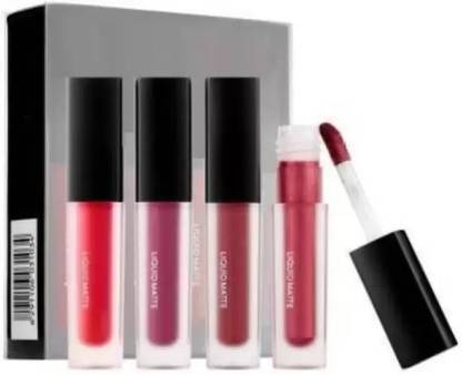 SUNPUFF SensationalLiquidMatteLipsticks4Piece(The Red Edition,16 ml) (MULTICOLOR,16 ml)