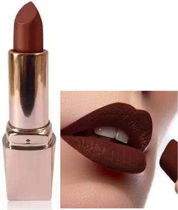 Luipui dark brown matte lipstick waterproof and smudge proof pack of 1