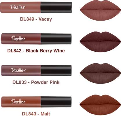 Dazller Lip Colour, Lightweight,Ultra-Intense Matte,SmudgeProof,TransferProof,8-Hrs Stay