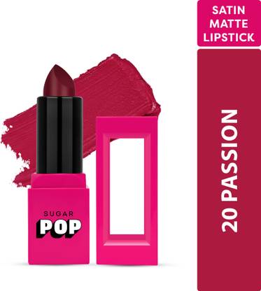 SUGAR POP Satin Matte Luxe Lipstick 20 Passion - Long-wearing | Full Coverage