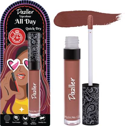 Dazller All Day Lipcolour, Ultra Intense Matte,Smudge-Proof, Lightweight,Up to 8Hrs Stay