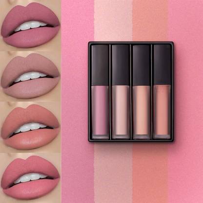 rezmay Beauty Long Lasting Waterproof Non Transfer Liquid Matte Lipstick Set of 4