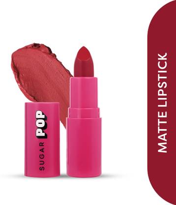 SUGAR POP Matte Lipstick - 03 Scarlet | Non-Drying | Lightweight | Satin matte finish