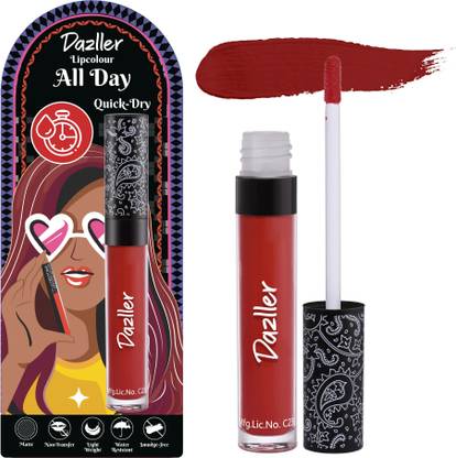 Dazller All Day Lipcolour, Ultra Intense Matte,Smudge-Proof, Lightweight,Up to 8Hrs Stay