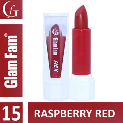 Glam Fam Hex Lipstick in shade of RaspBerry Red ,Matte , Long Lasting With Smudge Proof