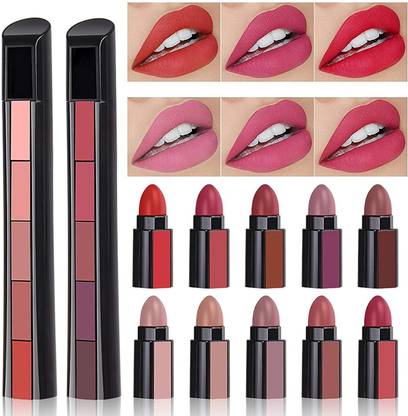 hipbrat RED AND NUDE 5 STEPS MATTE LIPSTICKS (NET WT. 7G.)