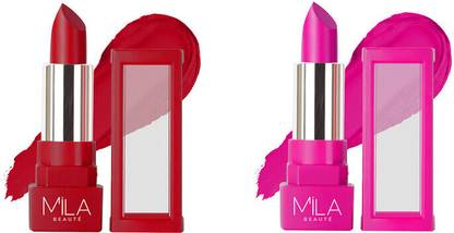 mila beaute Matte Lipstick Combo Set | Highly Pigmented & Lightweight Formula | Matte Finish