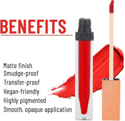 REIMICHI Long-lasting, waterproof, non transfer Red Orange liquid lipstick