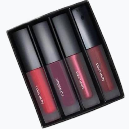 Sarbeau 4 Shades Professional Red Lipstick 4in1 Red Edition Liquid Matte_C_042