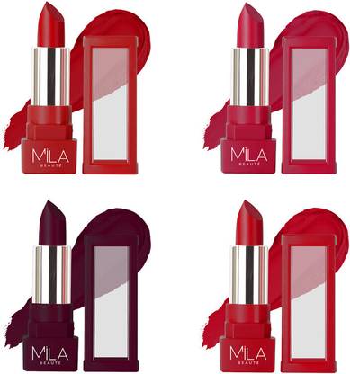 mila beaute Matte Lipstick Combo Set | Highly Pigmented & Lightweight Formula | Matte Finish