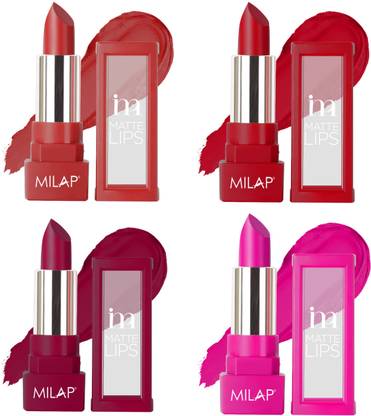 MILAP Long Stay Matte Lipstick Combo Set of 4