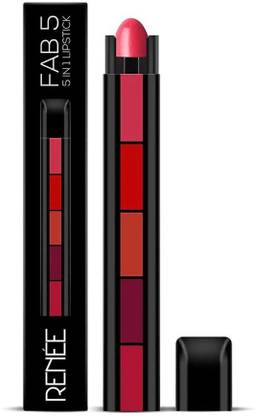 Renee FAB 5, 5-in-1 Lipstick, Smooth Matte Finish Lips, Non-Drying, Intense Color