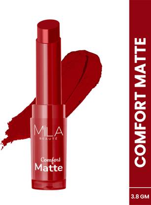 MILA BEAUTÉ Comfort Matte Lipstick | Highly Pigmented & Matte Finish Long lasting Lipstick