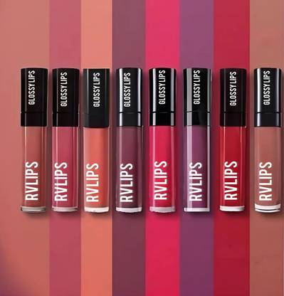 RVLIPS Insta Beauty Super Stay Water Proof Sensational Liquid Matte Lipstick Set of 8