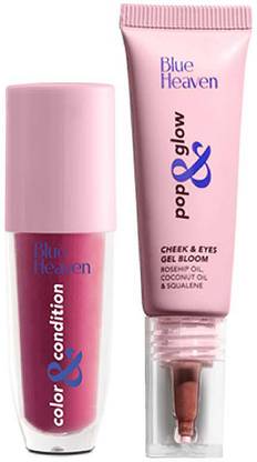 BLUE HEAVEN Rise & Shine Lip Oil with Blush Combo
