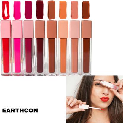 Earthcon Day to Night Lipstick Set – 4 Nude + 4 Red