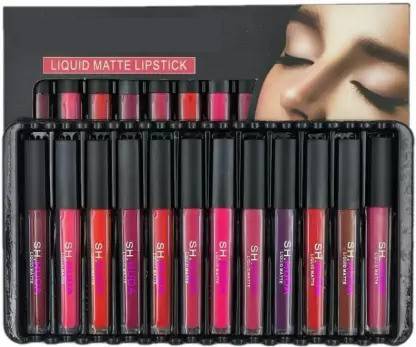 Liptick 12 pc set Liquid matte lipstick (Multicolor, 60 ml)