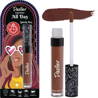 Dazller All Day Lipcolour, Ultra Intense Matte,Smudge-Proof, Lightweight,Up to 8Hrs Stay