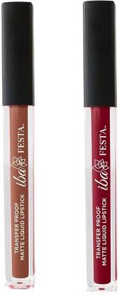 Iba Festa Transfer Proof Matte Liquid Lipstick Combo | Non-Sticky and Non-Drying