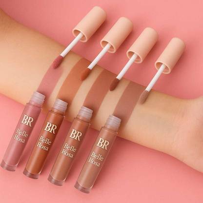 BR Belle Rosa Perfect Nude Matte Lipstick Set – Pack of 4 Mini Shades