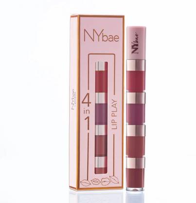 NY bae 4 In 1 Lip Play Liquid Lipstick | Waterproof | Matte Mini Lipstick