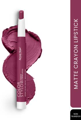 Seven Seas Color Stylo Non Transfer Matte Crayon Lipstick, Creamy Matte Waterproof Lipstick