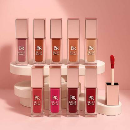 BR Belle Rosa Lipstick Combo – Matte Mini Red Nude 8 Set