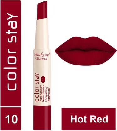 makeupmania Color Stay Long Lasting Matte Lipstick, Shade # 10