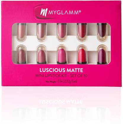 MyGlamm Lusciou Matte Mini Lipstick kit - set of 10