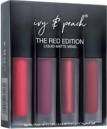 Ivy & Peach Insta Beauty Sensational Liquid Matte Lipsticks 4 Piece
