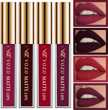 VOZO Vibrant Matte Liquid Lipstick - Long-Lasting & Smudge-Proof Combo Set-7