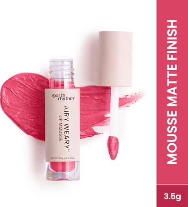 Earth Rhythm Airy Weary Lip Mousse Long Wear Liquid Matte Finish Lipstick, Mosey - 3.5gm
