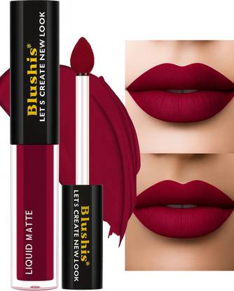 BLUSHIS Super Stay Water Proof Long lasting Sensational Liquid Matte Lipstick