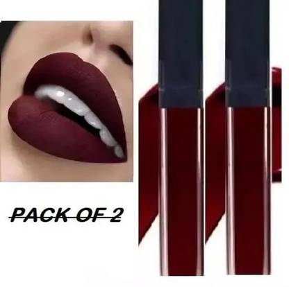 K3NTERPRISES Maroon Combo Pack of 2 lipstick