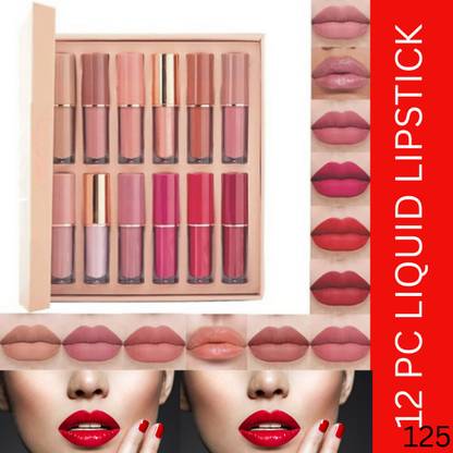 Sajuma Beauty Set of 12 Transfer-Proof Matte Liquid Lipsticks