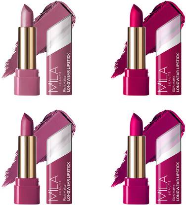 MILA BEAUTÉ Matte Longwear Lipstick Combo For Woman|Up To 8 Hrs Stay|Enriched With Vitamin E