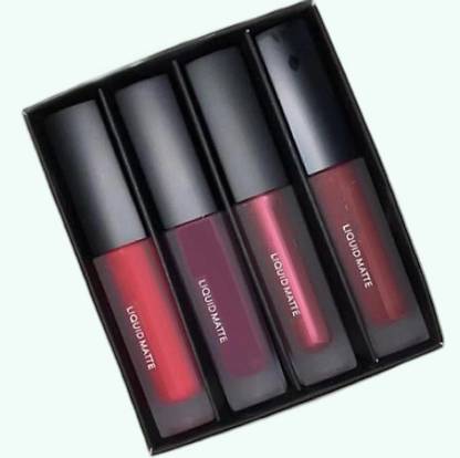 Sarbeau 4 Shades Professional Red Lipstick 4in1 Red Edition Liquid Matte_C_117