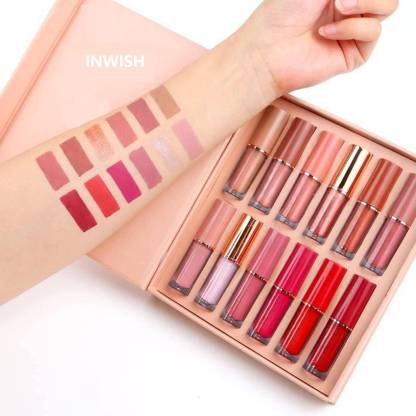 INWISH Waterproof48Hours stay matte ink bold lip color liquid lipstick combo pack of 12
