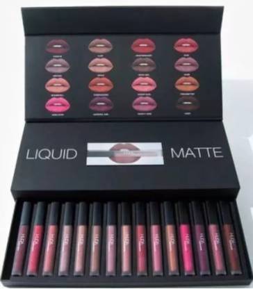 Glowsync Set of 12 Liquid Lipsticks Matte Finish Long Lasting (Multicolor, 64 ml)