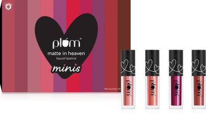 Plum Matte In Heaven Liquid Lipstick Minis | Set Of 4 | Non-Drying | Smudge-Proof
