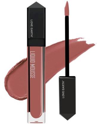 लव अर्थ Liquid Mousse Lipstick - Citrus Cosmo Matte Finish, Lasts Up to 12 hours