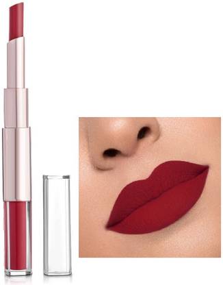 Arcanuy Lip Matte 2 IN 1 Long Lasting Matte DARK RED LIPSTICK