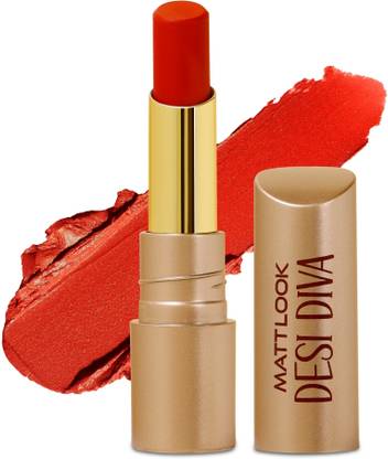 MATTLOOK Desi Diva HD Matte Lipstick With Hydrating Formula & Hyaluronic Acid
