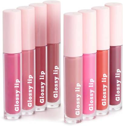 FLIPZON NEW Lipstiks Combo Pack of8 Liquid Mini Lipstick(THE FOREVER NUDE EDITION&RED