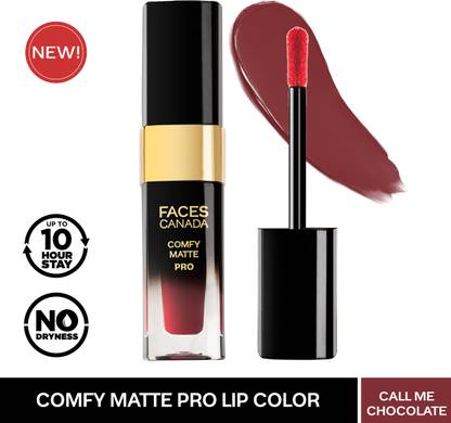 FACES CANADA Comfy Matte Pro Lip Color| 10hr stay| Comfortable| Call me chocolate 07 5.5 ml