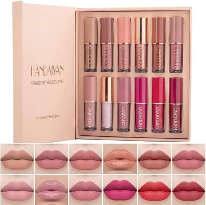 Toywua Handaiyan Waterproof Matte Liquid Lipstick Set of 12