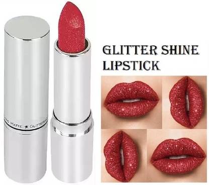 REIMICHI WATERPROOF AND SMUDGE PROOF Shimmery Matte Lipstick(glitter orange)